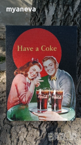 Coca-Cola ,  ретро реклама на платно., снимка 2 - Картини - 54322465