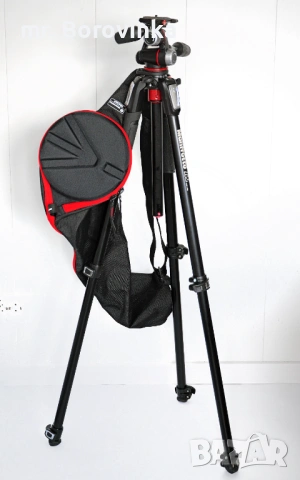Статив Manfrotto MT055XPPO3 с глава MHXPro-3W и чанта MBAG80N, снимка 3 - Чанти, стативи, аксесоари - 54581998