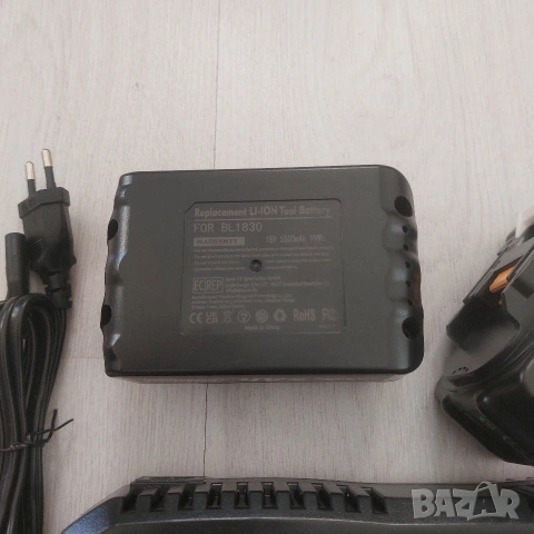 Комплект Двойно Бързо Зарядно DC18RD + 2 бр. Батерии 18V 5.5Ah за Makita LXT, снимка 5 - Други инструменти - 54698578
