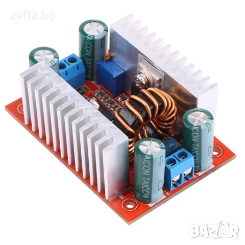 DC-DC Step-up Boost модул 400W 15A Повишаващ преобразувател на напрежение 8.5V-50V към 10V-60V 10388