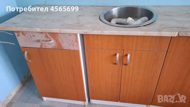 Кухня 230/160 см + плот + кръгла мивка, снимка 3 - Кухни - 55415582