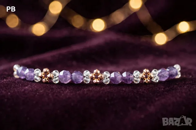 Комплект „Amethyst Grace“ , снимка 2 - Бижутерийни комплекти - 55430049