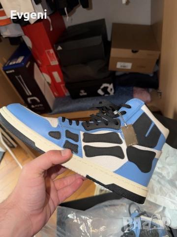 Amiri High Top Skeleton Blue, снимка 5 - Маратонки - 55252011