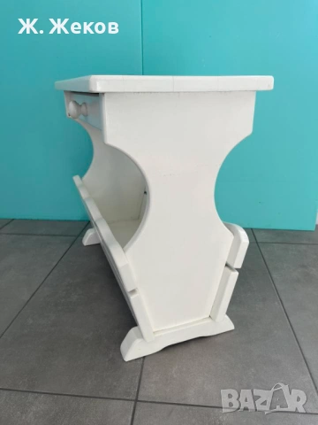 Стилна дървена масичка/поставка, снимка 3 - Маси - 54097946