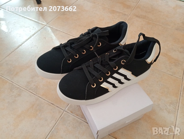 Дамски кецове 38 номер черни и бежово , снимка 5 - Маратонки - 54193216