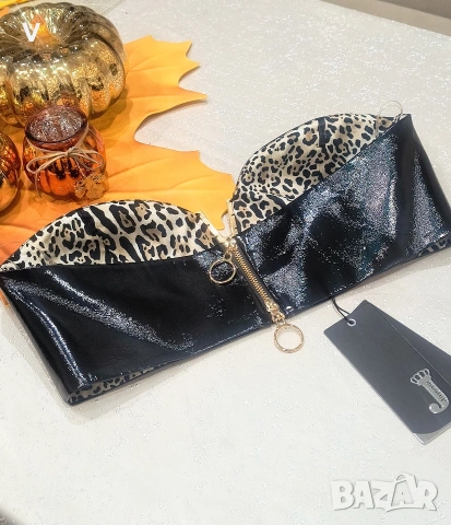 Дамско бежово бюстие Junona Юнона топ риза блуза боди панталон кожен клин , снимка 3 - Корсети, бюстиета, топове - 53973090