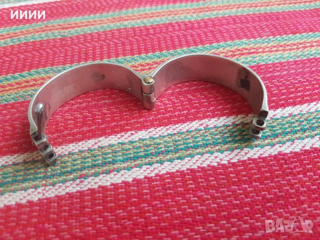 Сребърна гривна възрожденска , снимка 3 - Антикварни и старинни предмети - 54295364