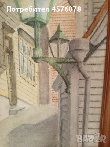 Стара скандинавска картина от 1942 г, снимка 2 - Картини - 55085286