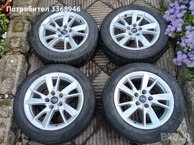 Комплект джанти Audi с гуми 16" 5х112 , снимка 3 - Гуми и джанти - 54795679