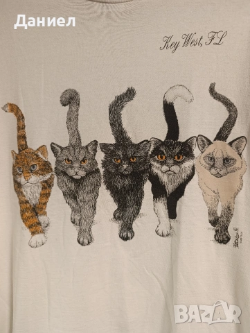 Тениска 90s Mens Cat Butt , снимка 3 - Тениски - 55004137