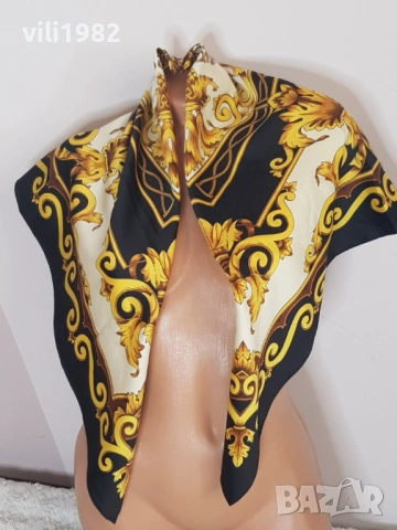 Дамски шал Jerome Leplat стил Barocco Versace, снимка 2 - Шалове - 54049391