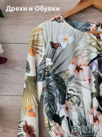 Къса лятна рокля H&M пеперуди , снимка 6 - Рокли - 54792424