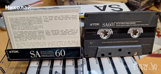 аудио касети TDK SA 60, снимка 2 - Аудио касети - 55510314