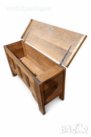 Ретро стил масивна дъбова ракла с богата дърворезба, снимка 8 - Скринове - 54064556