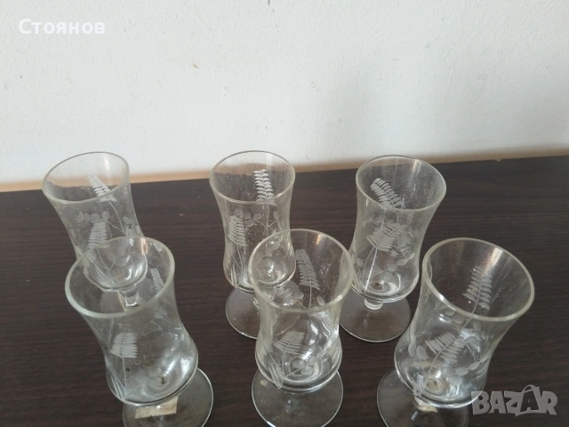 Стъклени български чаши от соца. , снимка 6 - Чаши - 54566003