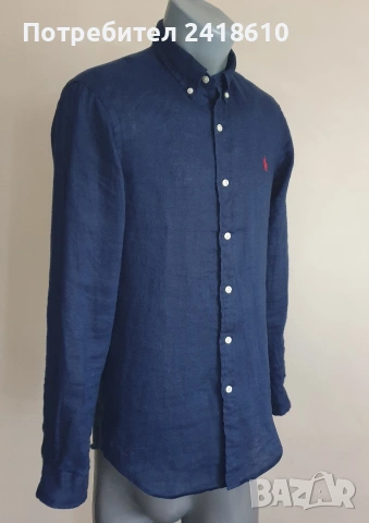 POLO Ralph Lauren Len/ Лен Slim Fit Mens Size S НОВО! ОРИГИНАЛ! Мъжка Ленена Риза., снимка 7 - Ризи - 54873947
