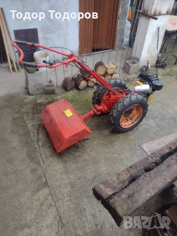 Мотоблок, мотофреза или мотокултиватор акме след основно сервизиране и рециклиране с фреза.