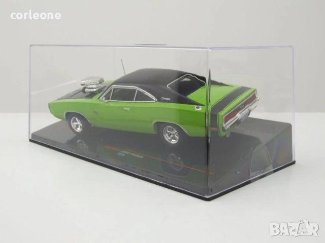 Dodge Charger R/T 1970 - мащаб 1:43 на ixo models моделът е нов в PVC дисплей-кейс, снимка 8 - Колекции - 54972366