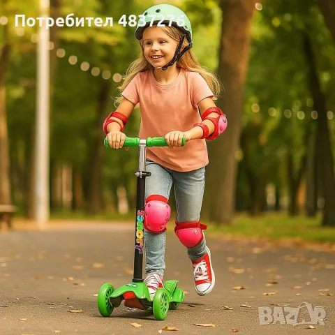 Детски скутер три цвята, снимка 7 - Скутери и тротинетки - 55421873