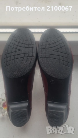 Дамски обувки, естествена кожа. Цвят бордо., снимка 3 - Дамски елегантни обувки - 54084140