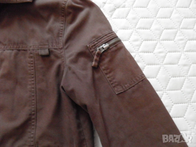 Дамско яке от кафяв деним L, снимка 4 - Якета - 54312937