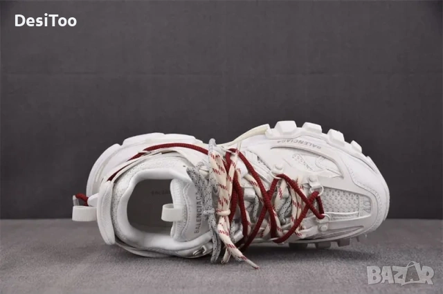 Balenciaga Track Sneaker "White/Red Laces , снимка 4 - Маратонки - 54358362