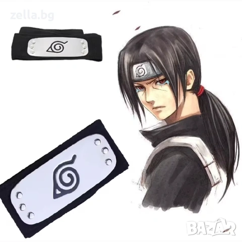 Бандана Naruto Konoha – Гравирана метална плочка 10x4 см, 95 см, за косплей и фенове на аниме 10002, снимка 4 - Колекции - 54655824