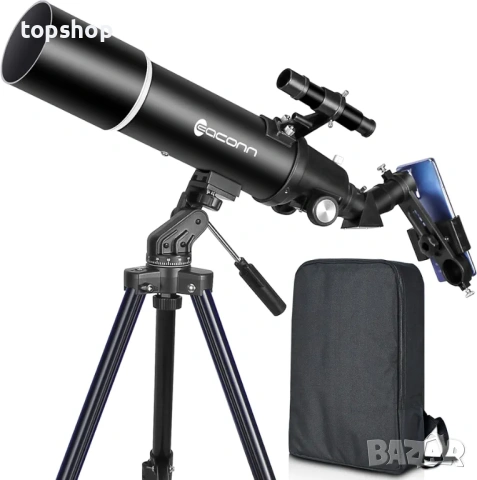 Чисто нов Професионален рефракторен телескоп EACONN 80 600 за астрономия и наземно наблюдение ​ 