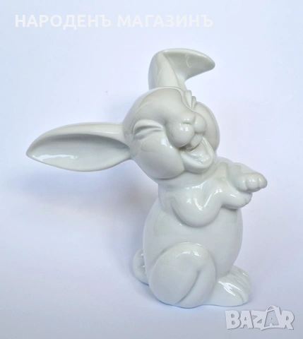 ROSENTHAL - Немски порцелан статуетка порцеланова на смеещ се заек фигура , снимка 7 - Други ценни предмети - 54917526