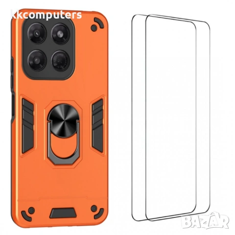WANLONFENG YS Series Удароустойчив Калъф със Стойка и 2 Броя Стъклени Протектори за Motorola Moto G3