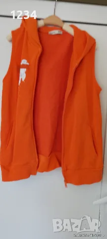 Оранжев спортен комплект Nikole Collection (елек + шорти)“. , снимка 2 - Спортни екипи - 55508053