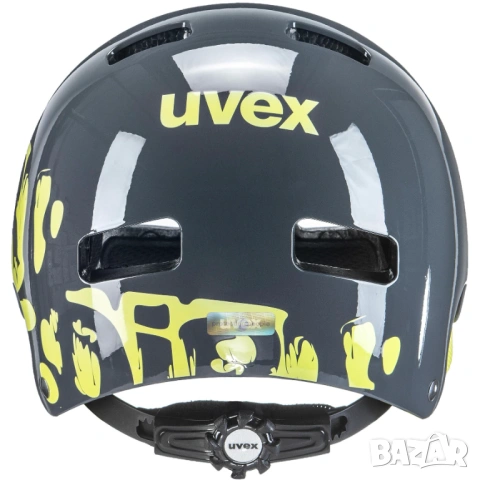 Детска каска Uvex kid 3 dirtbike grey lime в добро състояние, снимка 4 - Спортна екипировка - 54569413