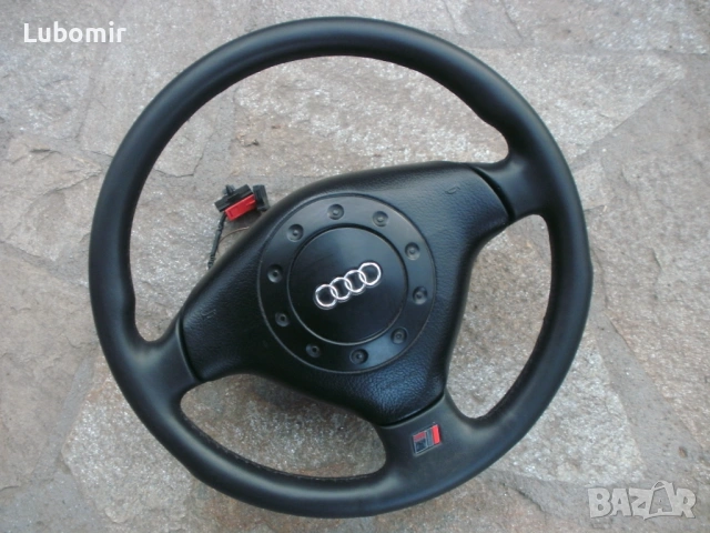 Трилъчев волан - кожен S Line - Audi A4 B5 - 1995 г до 1997, А6, А8 год !