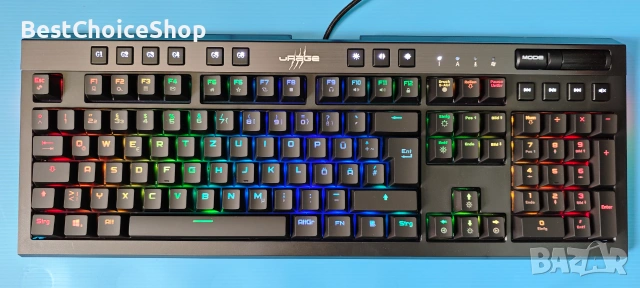 uRage Exodus 900 Механична геймърска клавиатура, red switches, RGB осветление QWERTZ layout, снимка 4 - Клавиатури и мишки - 55070384