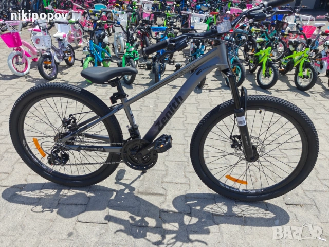 X Алуминиев велосипед 24" ZENITH сив