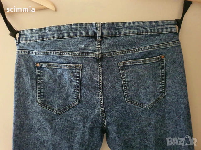 Мъжки skinny дънки Janina XL L29, сини с износен ефект, много добро състояние, снимка 11 - Дънки - 54606254