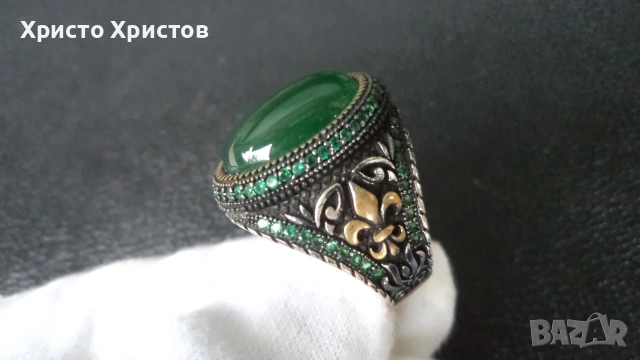 Сребърен масивен аристократичен пръстен