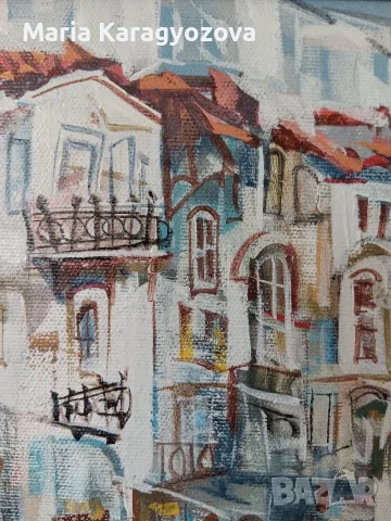 Картина, оригинал, проф. Йордан Йорданов, живопис, подписана, масло върху платно, снимка 6 - Картини - 55553353