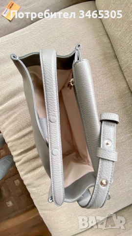 Tods дамска кожена чанта сива, снимка 3 - Чанти - 54663737