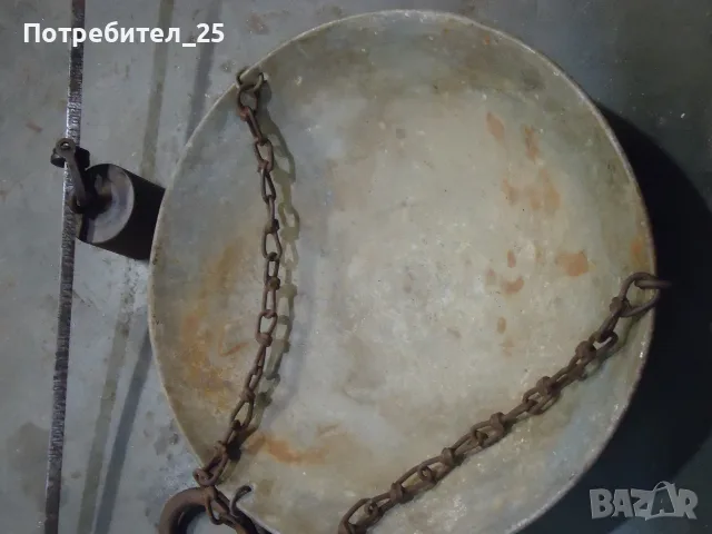 Стар кантар паланза  до 50кг., снимка 3 - Антикварни и старинни предмети - 55608324