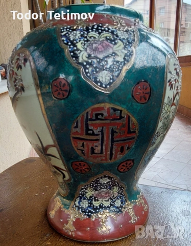 Керамична ваза satsuma, снимка 6 - Антикварни и старинни предмети - 54395826