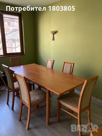 Мебели за обзавеждане на дневна/хол и трапезна маса със столове, снимка 2 - Секции и витрини - 53995599