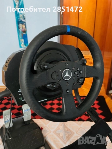 Волан и педали Thrustmaster T300 и седалка Playseat, снимка 2 - Геймърски - 54583779