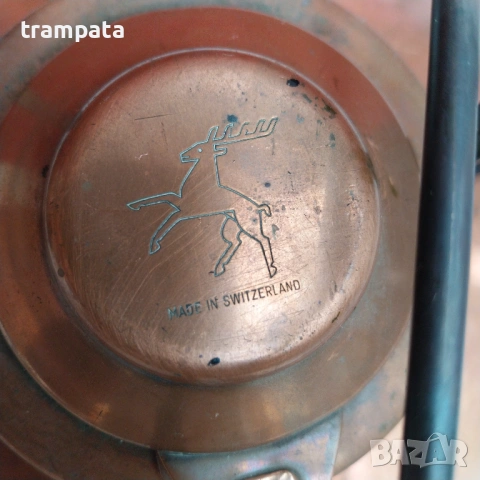 НАЙ ДОБРАТА ОФЕРТА Старо Швейцарско Медно фондю et bon appetit, снимка 5 - Антикварни и старинни предмети - 54241152