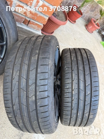 Продавам 4бр. алуминиеви джанти ENZO 17” 5x108 с летни гуми Hankook 215/40R17., снимка 2 - Гуми и джанти - 54760173