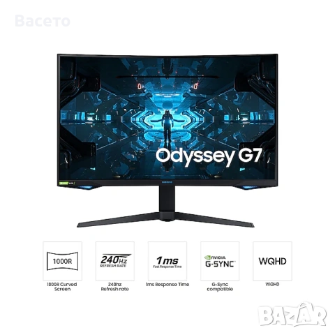 Продавам гейминг монитор Samsung Odyssey G7 Curved 32 инча