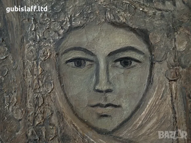 Картина "Лазарки", 1971 г., худ. Иван Чаушев (1935-2015), снимка 6 - Картини - 55685205