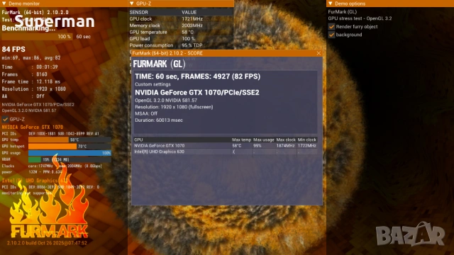 Видео Карта NVIDIA ASUS ROG STRIX GTX 1070 GAMING 8G, снимка 11 - Видеокарти - 54549692