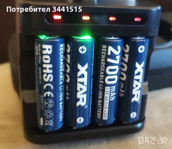 Комплект XTAR L4 + 4 бр. XTAR AA 1.5V Li-ion 4300mWh Батерии , снимка 3 - Батерии, зарядни - 55458586