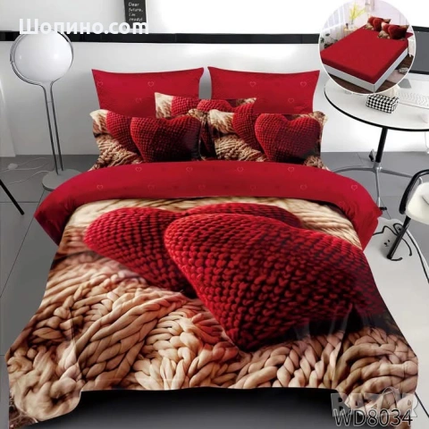 Флорален комплект с ластик, 100% памук  , снимка 2 - Спално бельо - 54111985